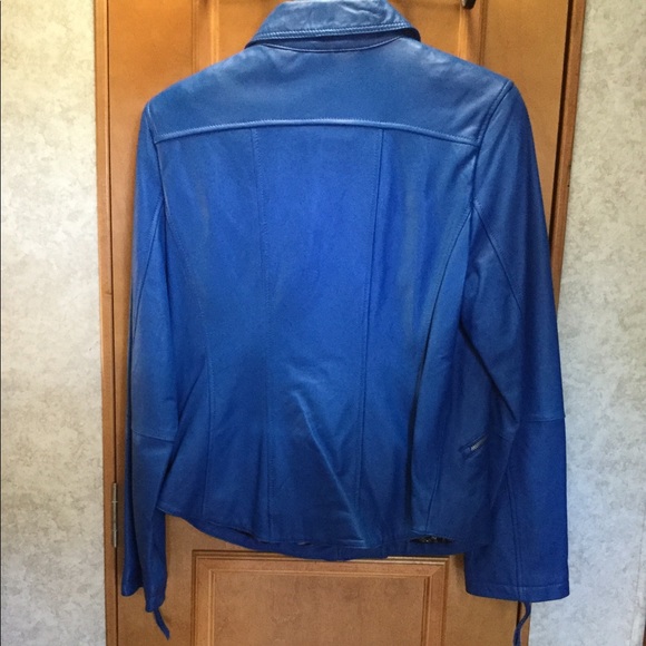COPY - New! 💙 Lambskin Leather Motorcycle Jacket twiggy - Picture 4 of 11
